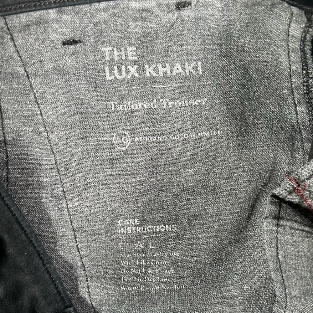 AG Adriano Goldschmied The Lux‎ Khaki Pants Men 34R Black Tailored Trouser